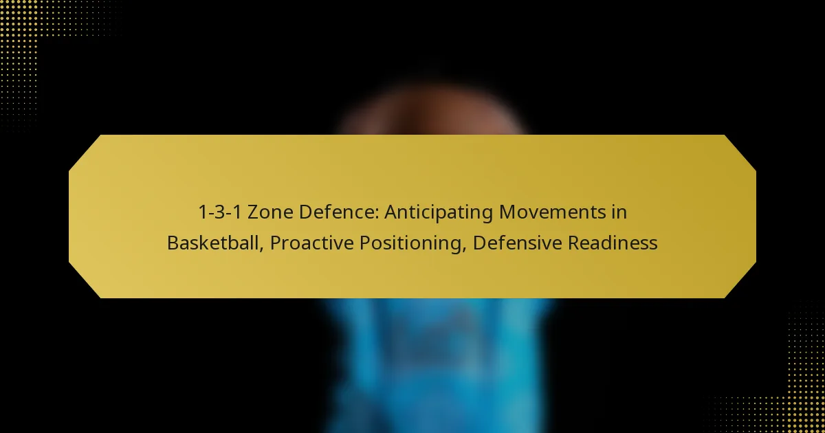 1-3-1 Zone Defence: Anticipating Movements in Basketball, Proactive Positioning, Defensive Readiness