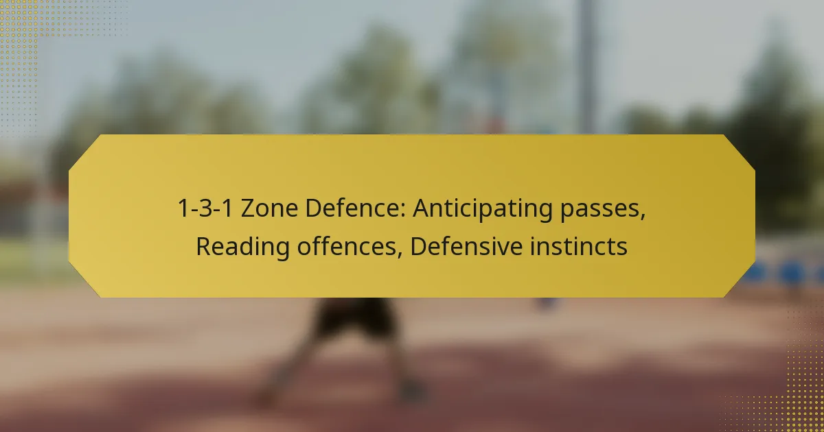 1-3-1 Zone Defence: Anticipating passes, Reading offences, Defensive instincts