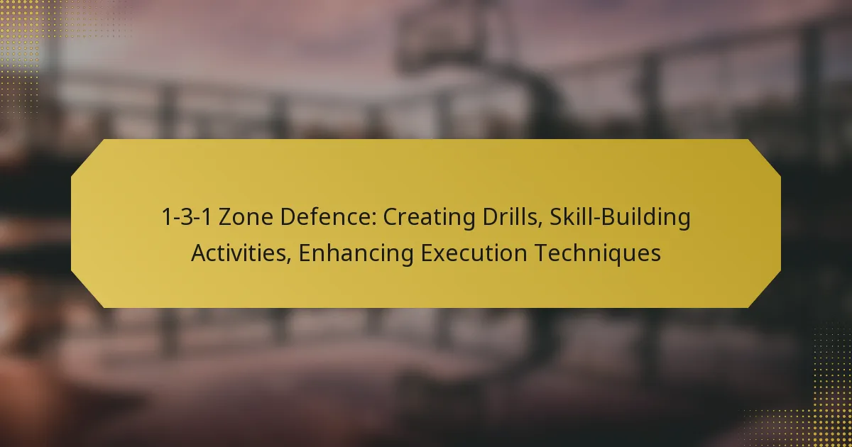 1-3-1 Zone Defence: Creating Drills, Skill-Building Activities, Enhancing Execution Techniques