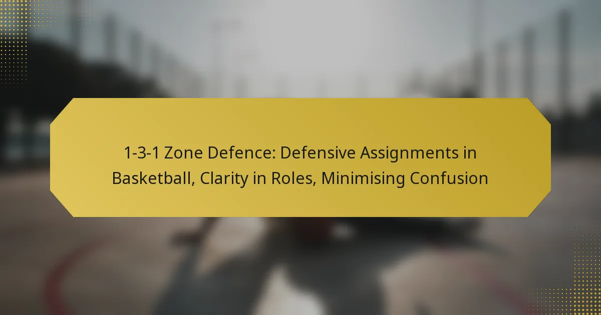 1-3-1 Zone Defence: Defensive Assignments in Basketball, Clarity in Roles, Minimising Confusion