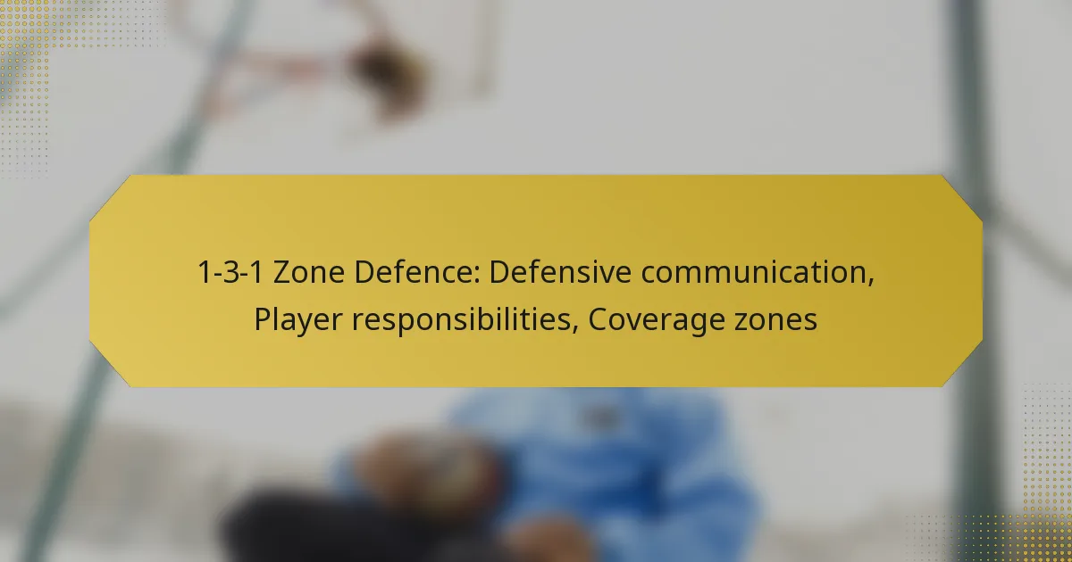 1-3-1 Zone Defence: Defensive communication, Player responsibilities, Coverage zones