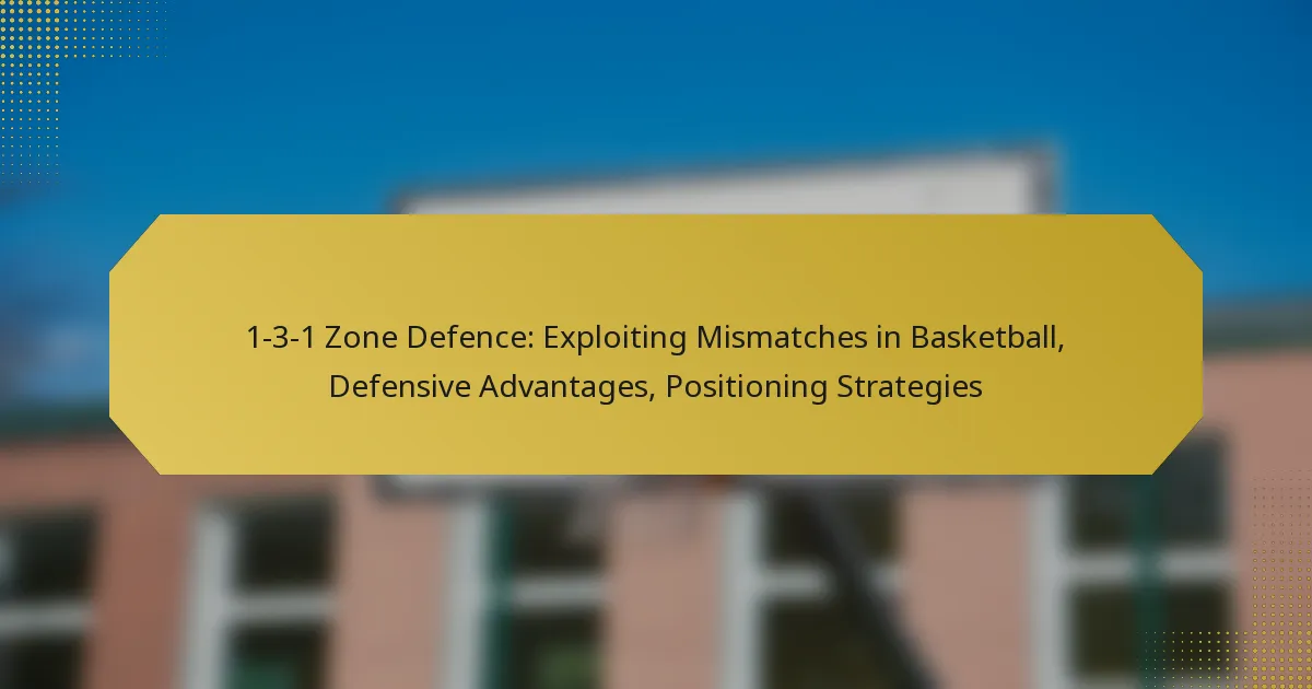 1-3-1 Zone Defence: Exploiting Mismatches in Basketball, Defensive Advantages, Positioning Strategies