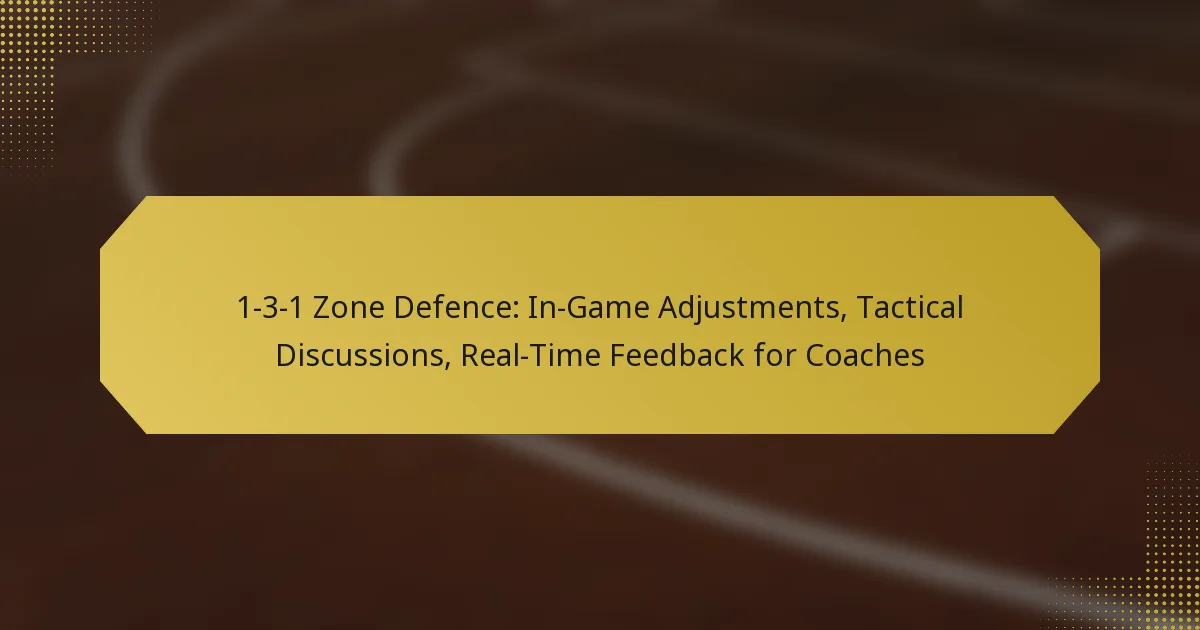 1-3-1 Zone Defence: In-Game Adjustments, Tactical Discussions, Real-Time Feedback for Coaches