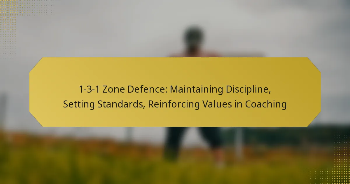 1-3-1 Zone Defence: Maintaining Discipline, Setting Standards, Reinforcing Values in Coaching