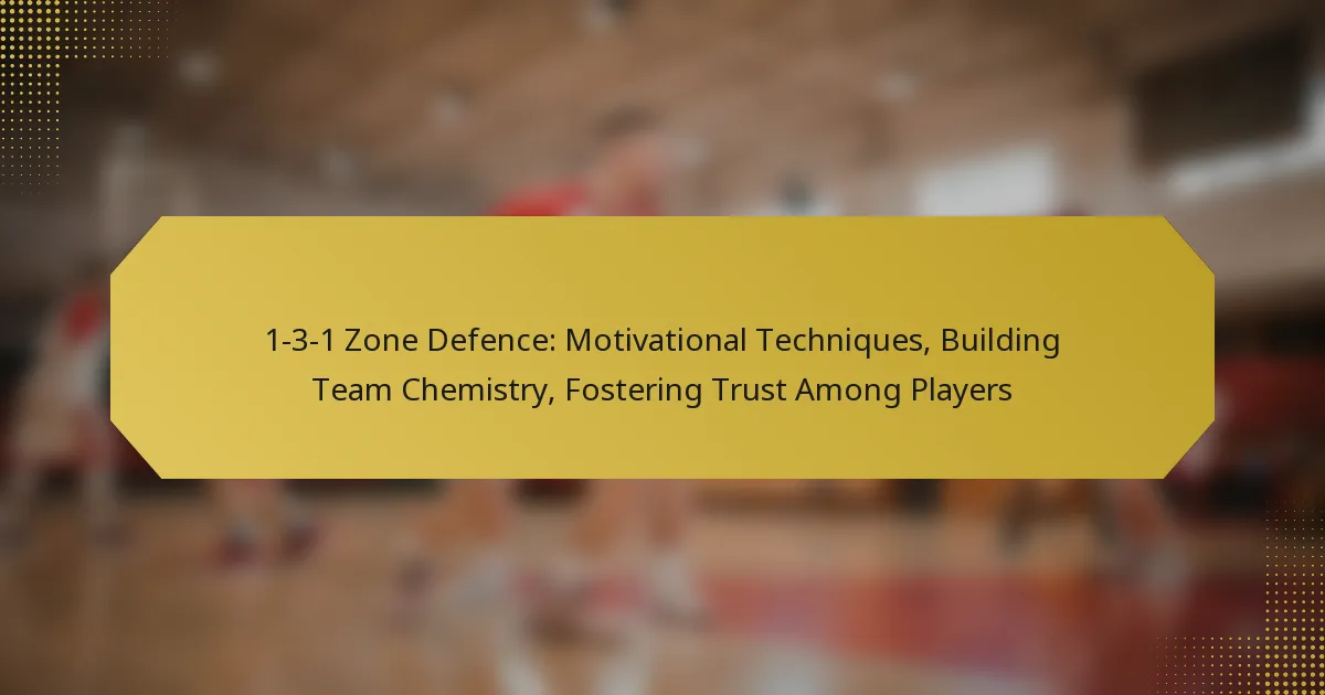 1-3-1 Zone Defence: Motivational Techniques, Building Team Chemistry, Fostering Trust Among Players