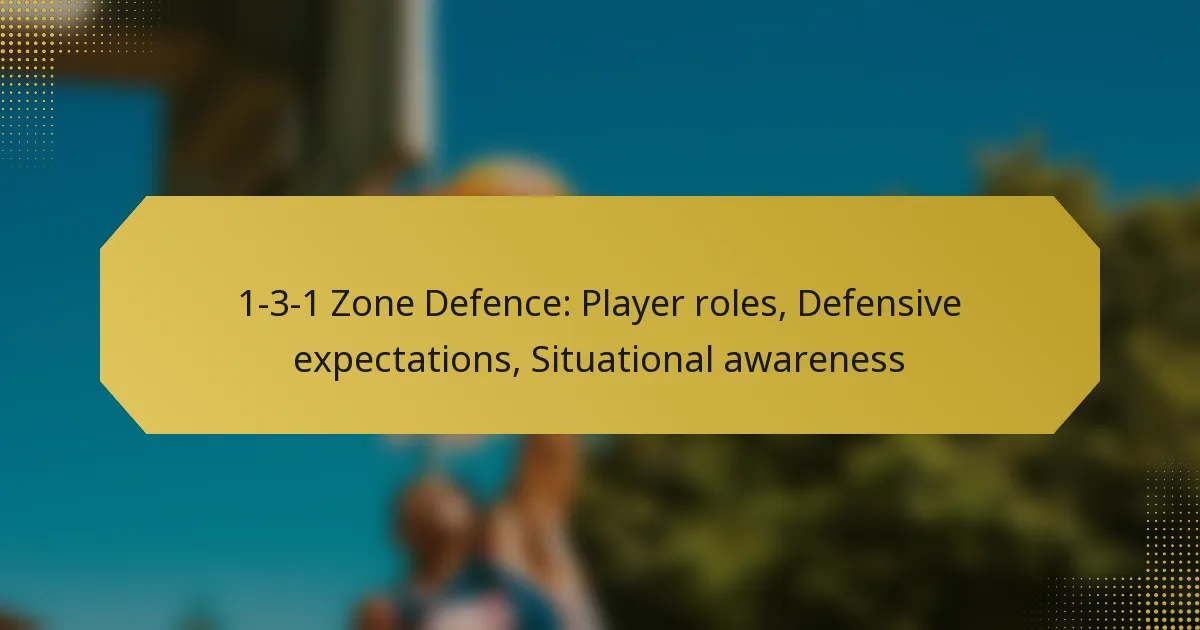 1-3-1 Zone Defence: Player roles, Defensive expectations, Situational awareness