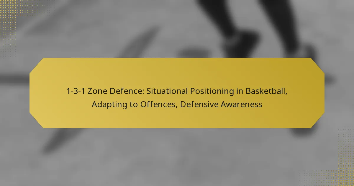 1-3-1 Zone Defence: Situational Positioning in Basketball, Adapting to Offences, Defensive Awareness