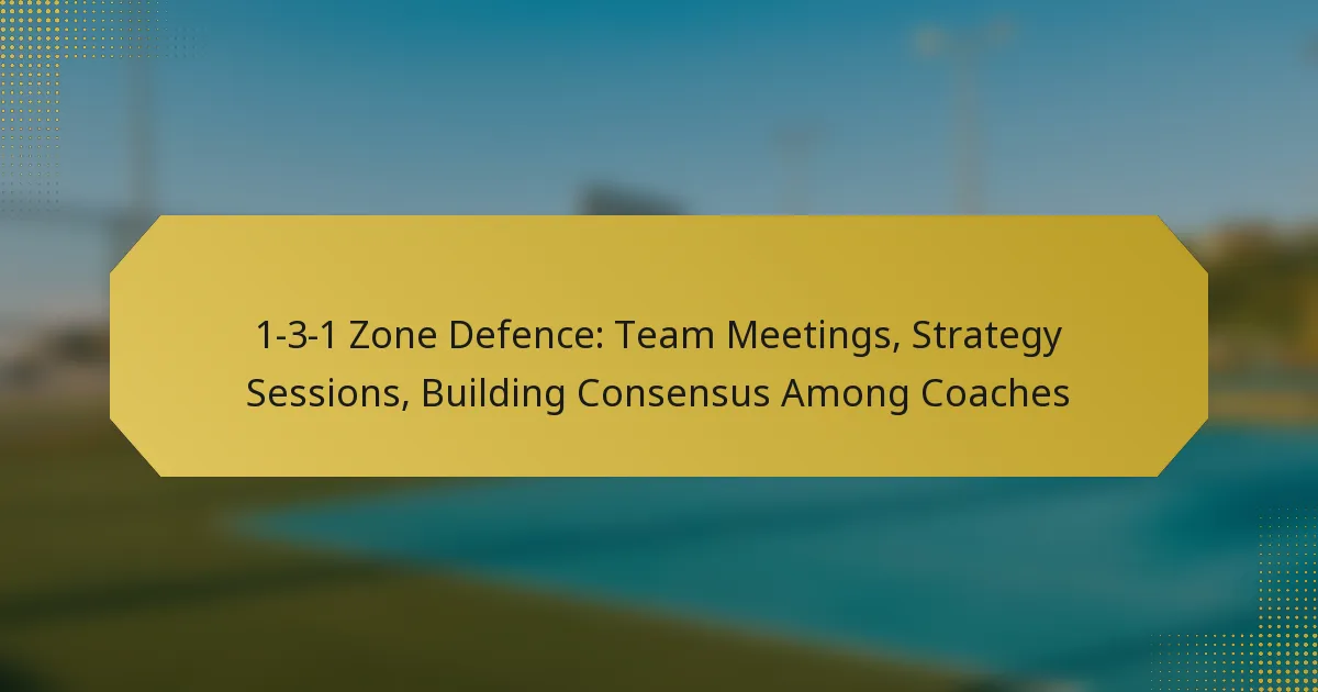 1-3-1 Zone Defence: Team Meetings, Strategy Sessions, Building Consensus Among Coaches